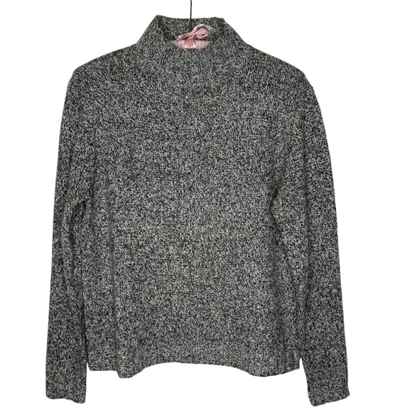 Karen Kane Marled Merino Wool Blend Gray Mock Neck Pullover Sweater Size L Warm - Picture 3 of 11